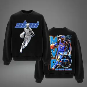 Vintage Acid Washed Sweater Shai Gilgeous-Alexander 2025 MVP V3, MVP Basketball 2025 Fan Gear, Basketball fan, Gift for true basketball fan