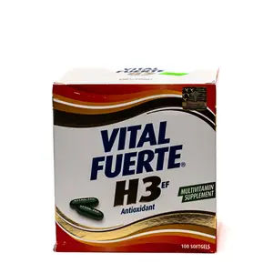 Vital Fuerte H3 Edible Dietary Softgels - 100-Count Multivitamin Antioxidant Supplement for Daily Health, Immunity Boost, and Fitness Support - Health, Nutrition & Wellness Supplement
