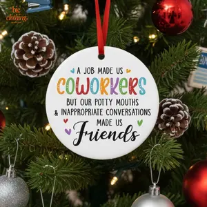 Employee Appreciation Ornament, Christmas Gift for Coworkers, Thank You Ceramic Decoration, work bestie ornament, employee gift for christmas, work bestie gift, coworker gift
