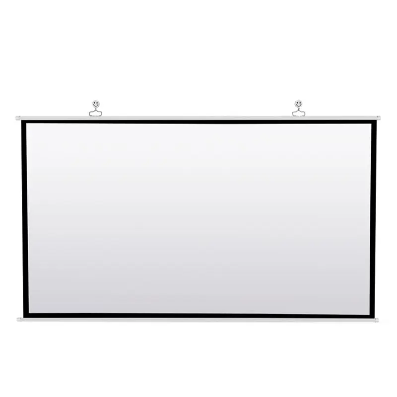 72-Inch Portable HD Projection Screen with Mount - White, Foldable, Anti-Crease Home Theater Hanging Decor for Indoor/Outdoor Home Supplies Use