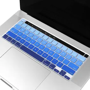 Ultra Thin Keyboard Cover  for MacBook Pro 13 Inch 2022 2021 2020 ( M2 Chip/ M1 Chip A2338/A2289/A2251) and 2019 MacBook Pro 16 Inch (Model A2141) Protector (Ombre Blue)