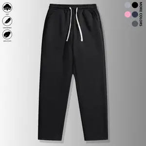 Men’s Winter Joggers – Casual Straight-Leg Pants with Elastic Drawstring Waist, Side Pockets & Solid Color Design for Gym, Lounge, Outdoor Activities – Cozy Warm Athletic Pants for Autumn/Winter, Jogging Pants, Casual Wear, Drawstring Joggers, Comfortable
