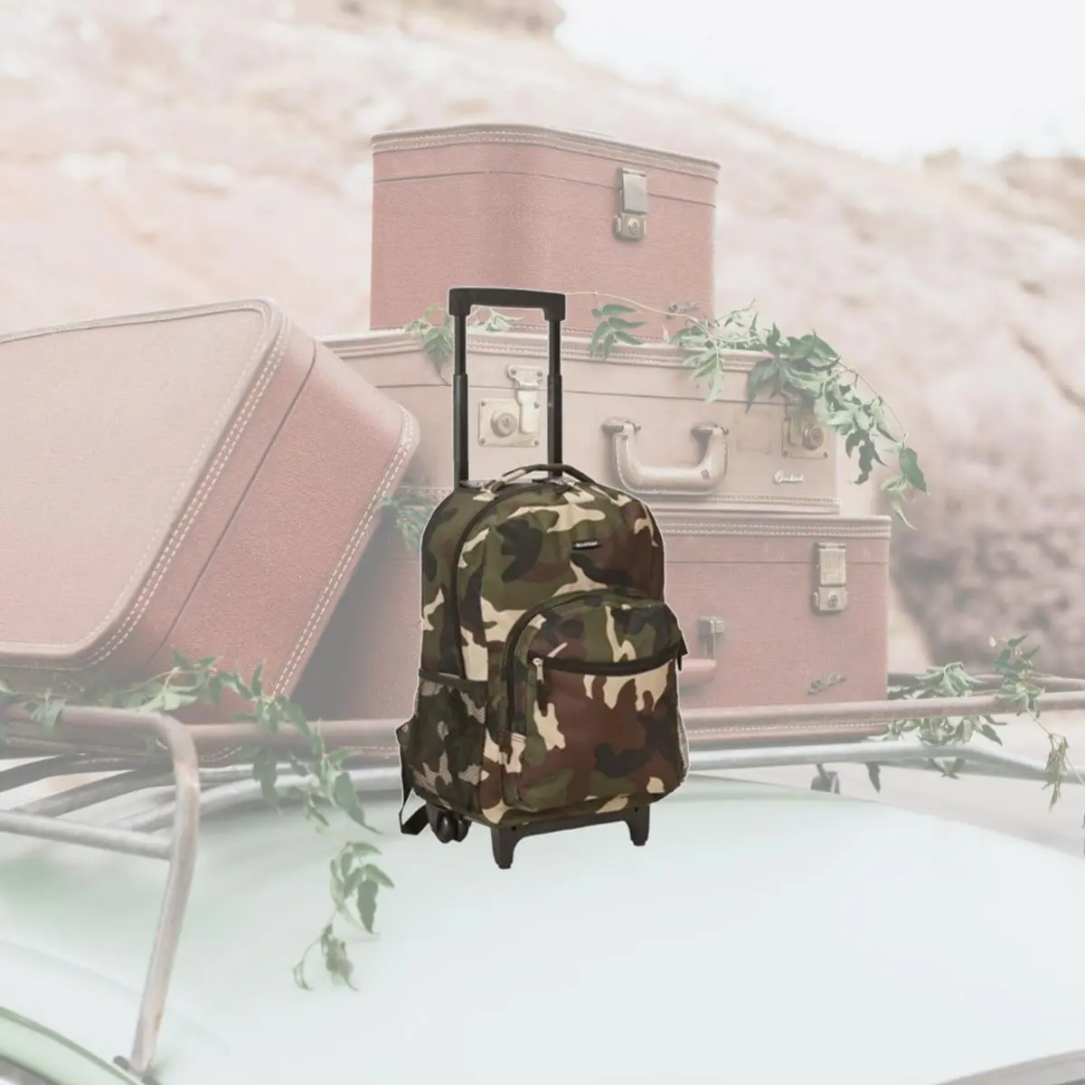 212 MAIN 17-Inch Tactical Laptop Rolling Backpack - Camouflage Design,  Double Wheels, Front Zip Compartment with Organizer Pockets, Laptop Backpack  - TikTok Shop