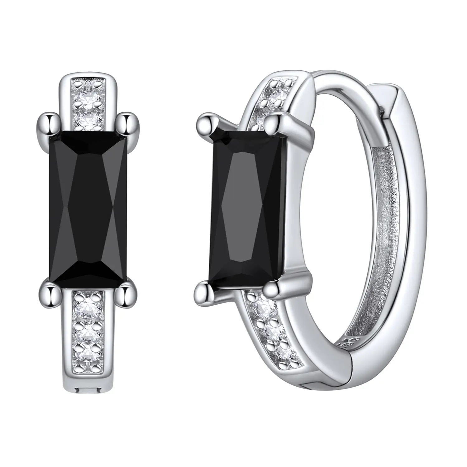 Silver-Black Cubic Zirconia