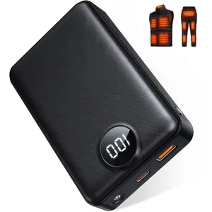 20000mAh 7.4V 5V Heated Vest Battery Pack, Rechargeable Battery Pack for Heated Vest Compatible with, Power Bank for Heated Vest for TODWARM, for XINSONYUELL, for Weamest