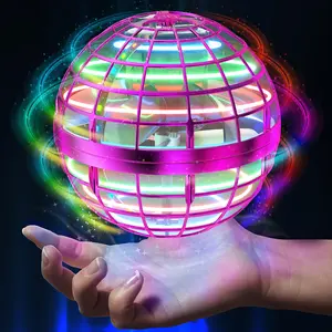 Flying Orb Ball Toy,Cosmic Globe Boomerang Hover Ball Galactic Fidget Spinner, Hand Drone Orbit, Cool Toys Gift for 6 7 8 9 10+ Year Old Boys Girls Teens Outdoor Toys(Pink)