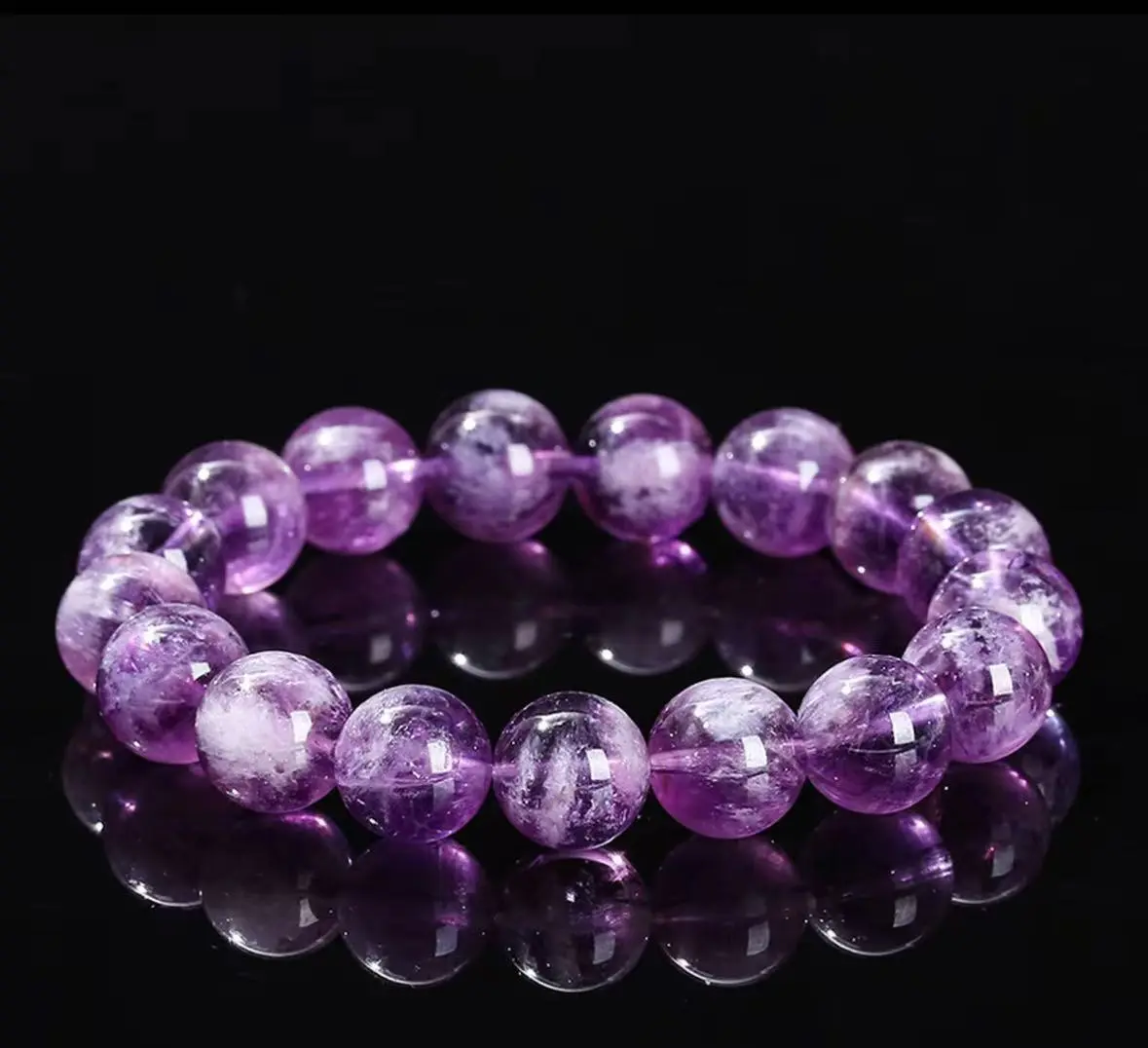 Natural Amethyst Bracelet for Women, Single Loop