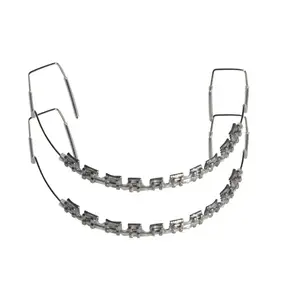 Fake Braces Kit, 1-Pair Colorful Temporary Teeth Brace with Metal Wires & Bracket Orthodontic Ligature Ties, High-Quality Orthodontic Accessories for Smart & Wearable Devices
