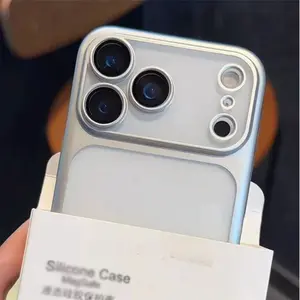 Official Plating UV Frosted Case For iPhone 17 Air 16 15 14 13 12 Pro Max 17Pro Luxury Rugged PC Armor Translucent Coque Funda
