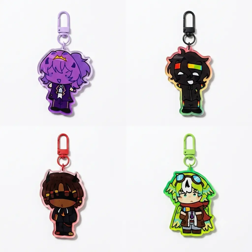Parrotx2, Flamefrags, SpokeIsHere, Wemmbu, MCYT keychain, Unstable Universe, Fan Gift