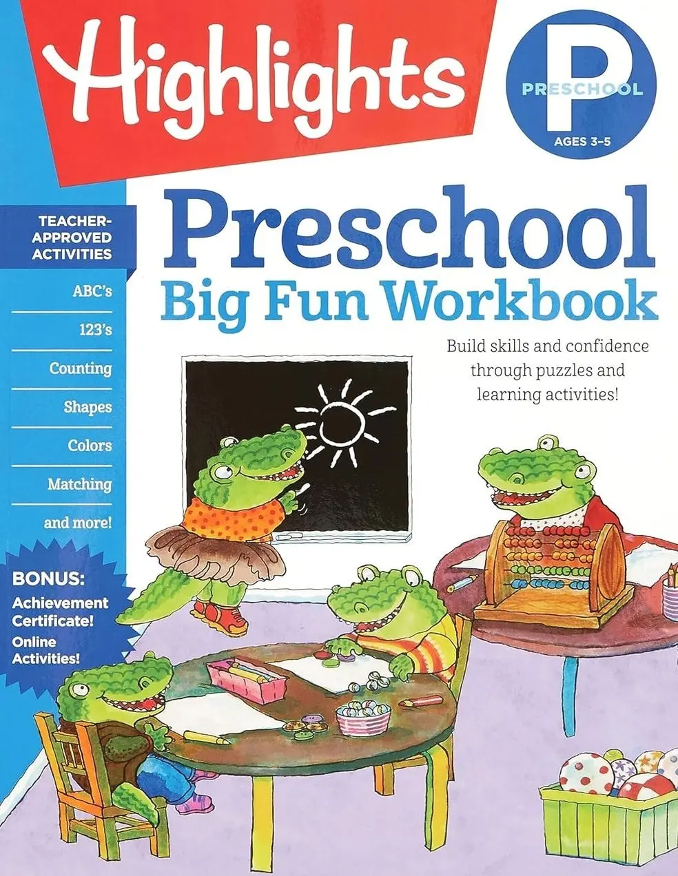 Preschool Big Fun Workbook: 256-Page Preschool Learning Workbook, Practice Math, Writing, Shapes and More with Puzzles and Activities for Preschoolers   Paperback – April 4, 2017