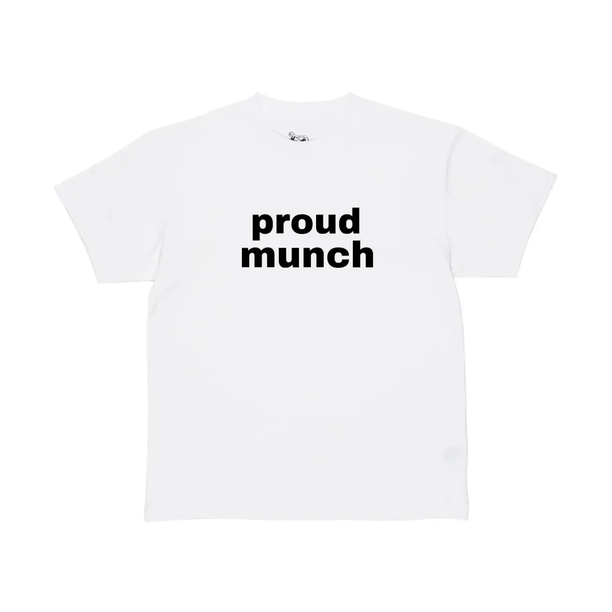 proud muncher short sleeve cotton funny t-shirt Menswear Soft Top Streetwear Man t shirt crewneck round