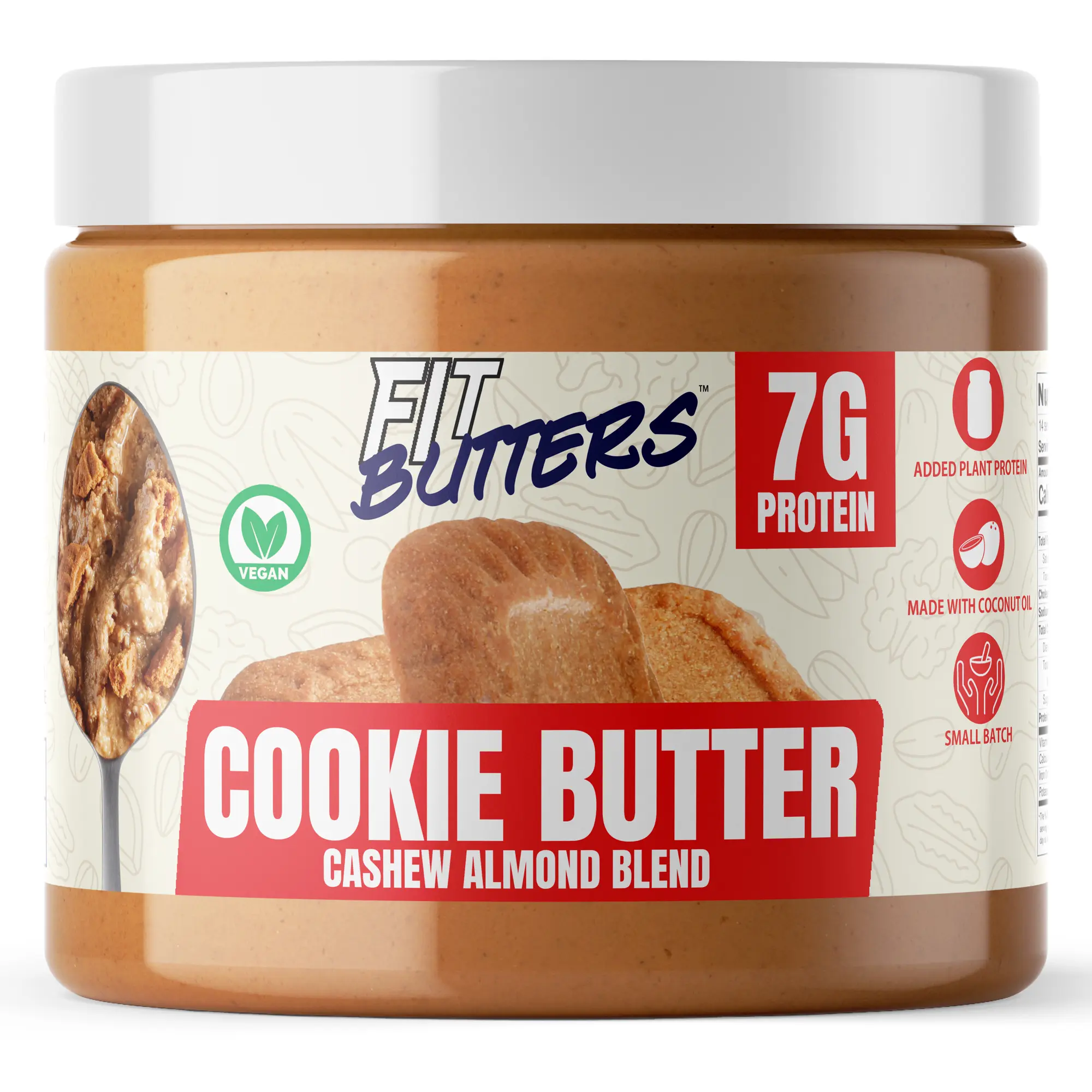 Fit Butters Cookie Butter Cashew Almond Butter (Vegan) Spread Fit Butters Cookie Butter Cashew Almond Butter (Vegan) Spread