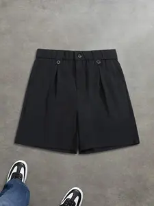 Men’s summer lightweight suit shorts — business formal for meetings, casual loose fit, versatile men’s dress shorts