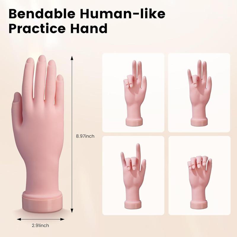 Acrylic Nail Kit for Beginners: Monomer Acrylic Nail Liquid Powder with Practice Hand U V Light Drill French Tips for Nail Starters with Everything Home Salon Gift Set (White)