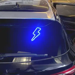 Car LED Window Lights With Remote Control Multiple Modes Window Decoration Atmosphere Lamps Auto Modification Neon Lights Car Stickers