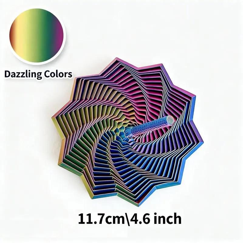 3D Printed Sensory Fidget Star, Hexagonal Fractal Design with Handle, Visual and Auditory Stress Relief Toy, Stress Relief Sculptures, Perfect Gift for Christmas & Birthdays Relaxation Stick Solution