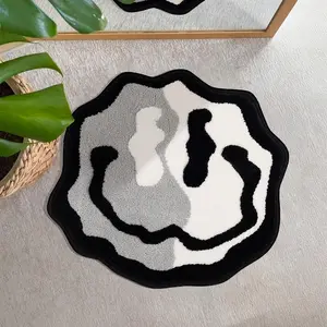 Abstract Cartoon Rug, Soft Comfortable Plush Mat, Unisex Design, Ideal for Living Room & Bedroom, Hand Wash Only, Perfect for Leisure Areas, Abstract Area Rugs, Modern Abstract Rug