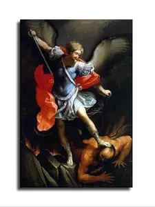 [UNFRAMED POSTER] Saint Michael The Archangel Vintage Poster  Art Print Painting Wall Decoration Picture Modern Decorative Aesthetic Bedroom Decoration Poster