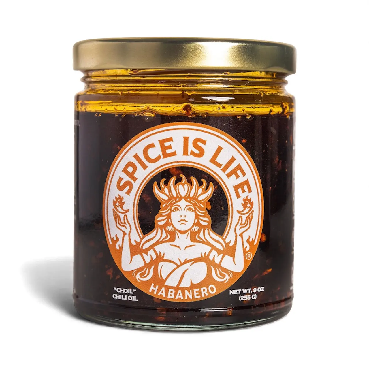 Spice is Life Habanero Chili Oil - Small Batch Gourmet with Habanero Olive & Avocado Oils Garlic & Shallots 9oz Jar