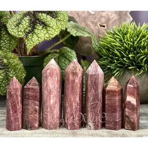 Wholesale Lot 1 Lb Natural Red Lepidolite Obelisk Tower Point Crystal Healing