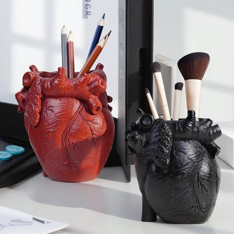 Gothic Anatomical Heart Pen / Pencil / Makeup Brush Holder