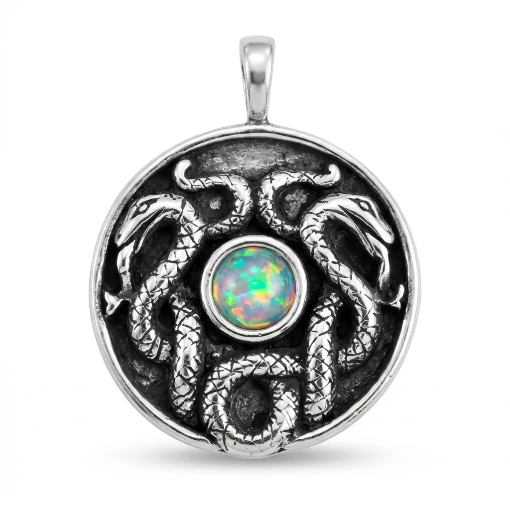 Nathair Celtic Snake Amulet — Transformation and Wisdom Pendant