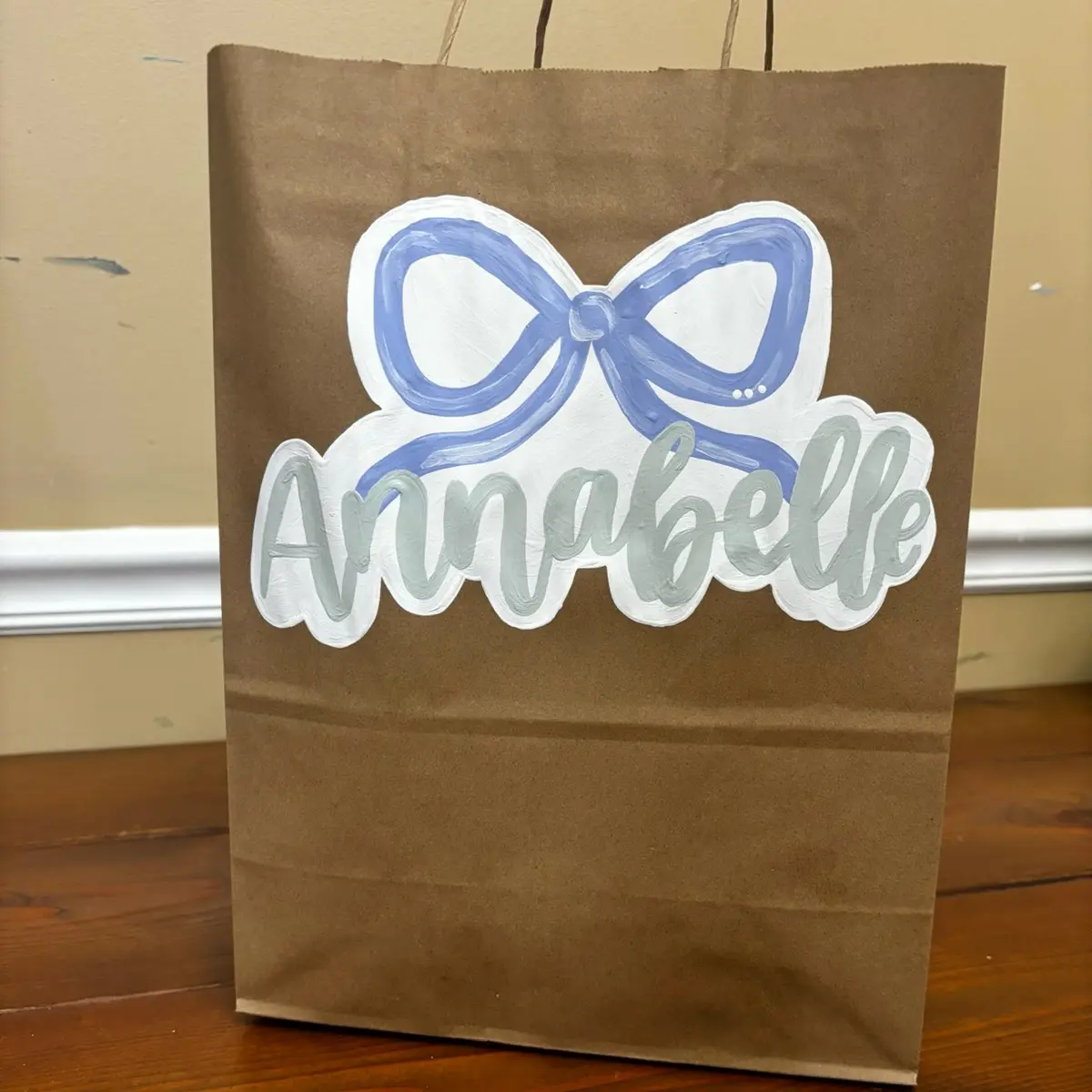 Custom hand painted gift bag