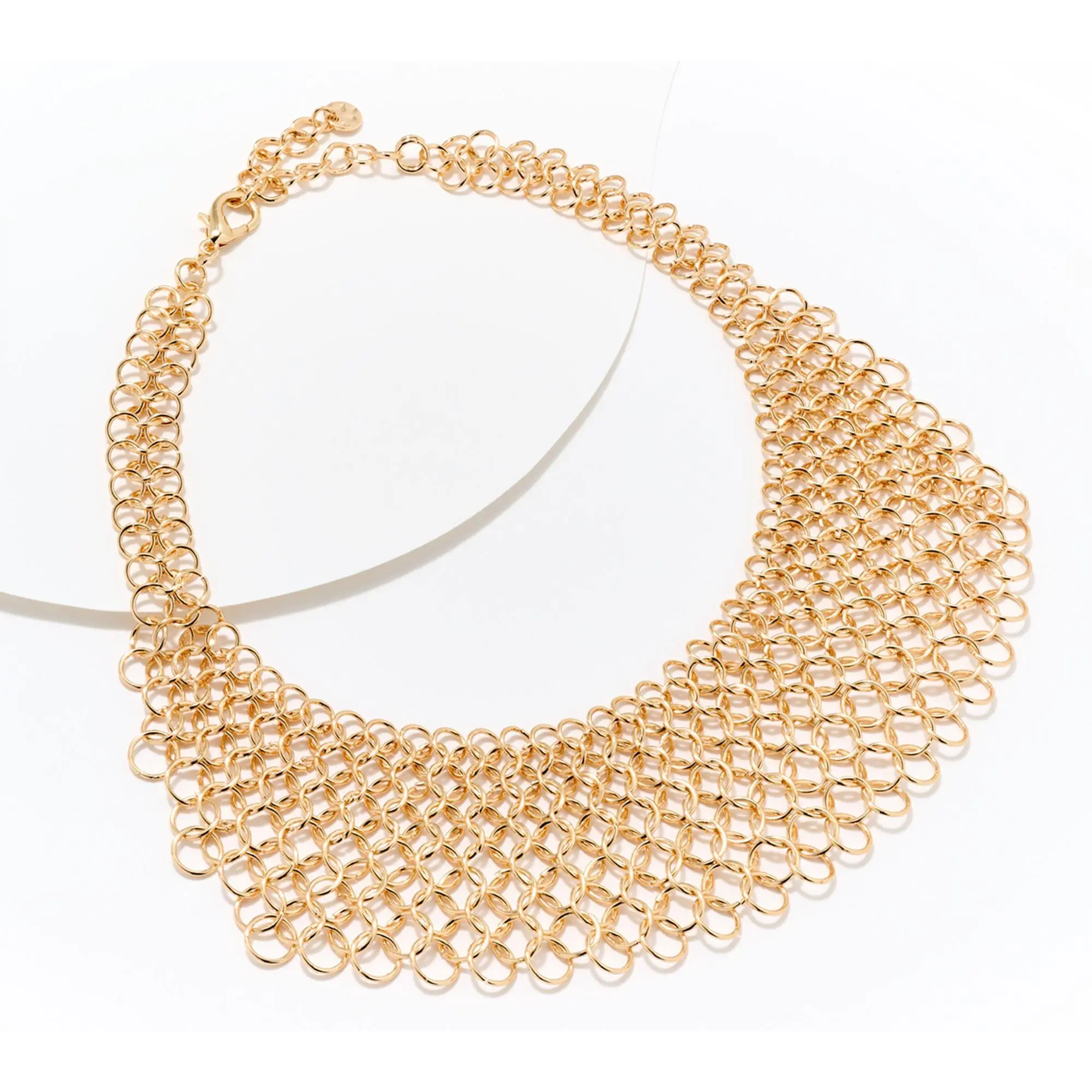 Susan Graver Metal Mesh Statement Necklace Susan Graver Metal Mesh Statement Necklace