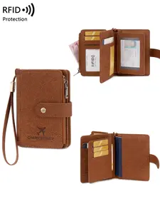 Anti-Theft Wallet, Large Capacity Multi-Pocket Zipper Closure Passport Holder, Travel Document Holder, Multifunctional Travel Organizer for Men and Women