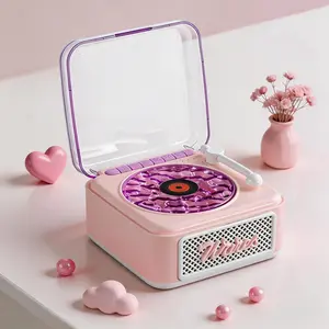 Vintage-Style Bluetooth Speaker with Ocean White Noise & Soft Ambient Night Light – Portable Sleep & Relaxation Sound Machine