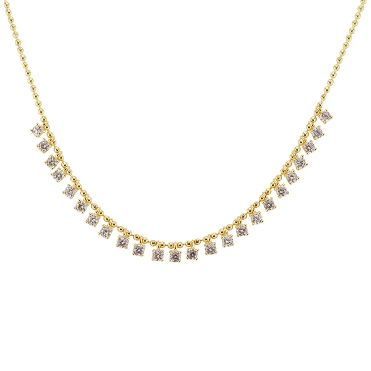 Multi Stone Necklace - Made in NYC, Featuring a Line of Stones, Crafted with Care in New York City