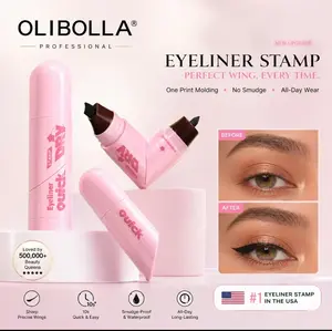 [OLIBOLLA Official] Rotating Eyeliner Stamp Pen – Dual-Head Design with Wing Stamp, Smudge-Proof for Easy Cat Eye, Sharp Winged Lines & All-Day Makeup Wear - Beginner Friendly Everyday Makeup Tool for Women Waterproof rotating eyeliner