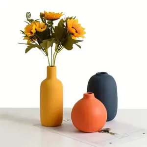 Ceramic Vase, Small Decorative Vases, Modern Bohemian Minimalist Style for Home Decor, Ideal for Living Room and Shelves