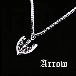 New Style Bizarre Adventure insect Arrow Pendant Necklace| Gift Selection | Party Gifts | Fashion Accessories | Unisex Style |