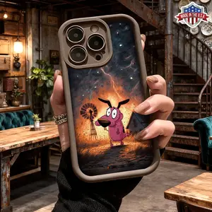 Cute Funny Cartoon Farm Dog Pattern Case for iPhone 17 Pro Max 16 15 14 13 12 11 XR XS Plus Air Slim Shockproof Anti Drop Protective Durable TPU Cover