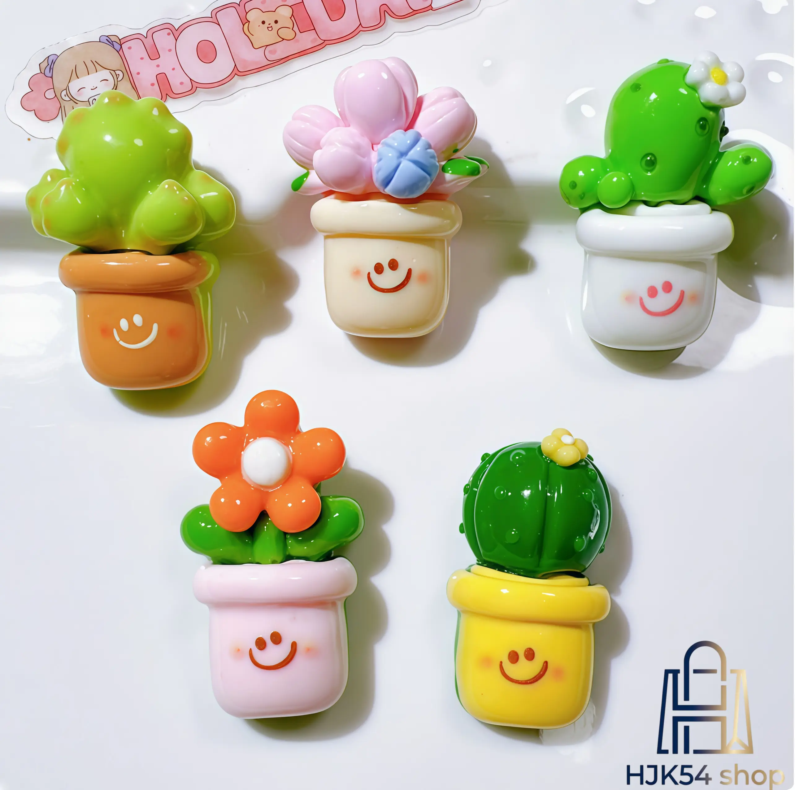 Resin Charms - Cute Potted Plant, Cactus & Flower Designs, 10Pcs Lightweight Flower Charms & Pendants for Cream Glue Crafts, Quick and Easy DIY Projects, Jewelry Making, Resin Charms & Pendants