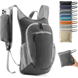 10L Small Hiking Backpack Travel Daypack Lightweight Packable  Pack for Women Men(Iron Grey)