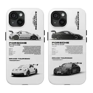 Porsche 911 GT3 RS Matching Phone Case for Couples| Black & White His & Hers Porsche Phone Cover Suitable for iPhone 17-11 Pro Max/Plus and  Samsung Galaxy S23-25