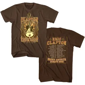 Eric Clapton World Tour North America Europe Concert T-Shirt, Comfort Cotton, Casual Style, Short Sleeve Crew Neck Tee Gift