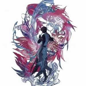 Anime Game Love and Deepspace Sylus Rafayel Zayne Caleb Xavier Cosplay Acrylic Refrigerator Magnet Desktop Decoration Xmas Gift