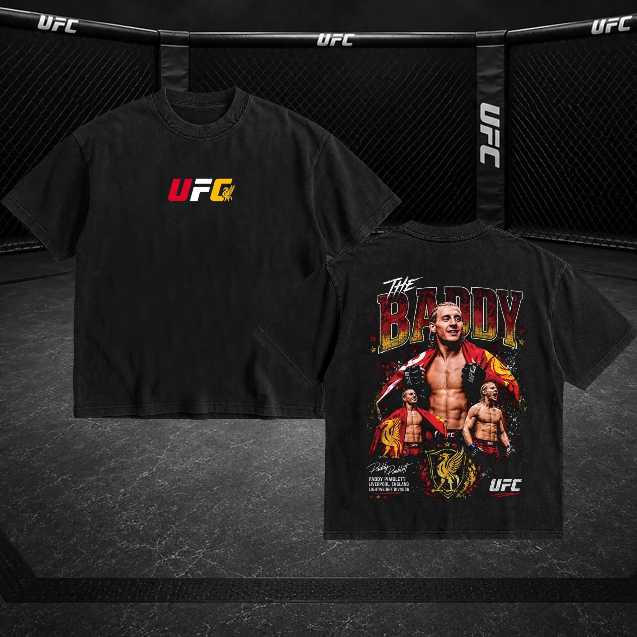 UNDISPUTED Paddy "The Baddy" Pimblett UFC Heavy Cotton T-Shirt, UFC 329 Lb-for-Lb MMA Fan Top, Direct-to-Garment Printed Pump Cover
