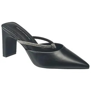French Connection Women's Fichi Front Knot Heeled Mule
