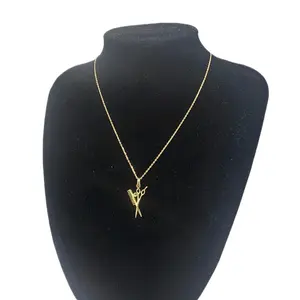 Chain with Scissor Pendant - Elegant Design on Gold Chain