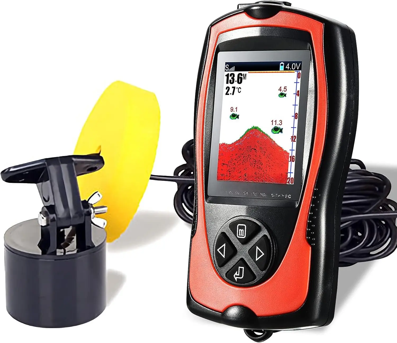 Portable Display Fish Finder Boat Handheld Transducer Fish Finders Kayak  Water Sensor Depth Finder LCD Wired Ice Sea Fishing - TikTok Shop
