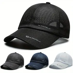 Unisex Letter Logo Breathable Baseball Cap Mesh Hat Outdoor Sport Adjustable Sunscreen Leisure Hat Spring Autumn Travel Tourism Beach Vacation