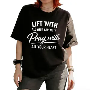 Strength and Devotion Christian Gym Quote T-Shirt – Workout Inspired Casual Tee