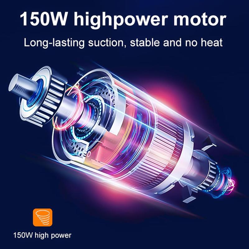 Compact Car Vacuum Cleaner, Cordless Handheld, Cordless Portable Car Vacuum Cleaner, 16000Pa Powerful, 150W Rechargeable Battery for Cleaning Pet Hair and Car Interior Compact Car Vacuum Cleaner, Cordless Handheld, Cordless Portable Car Vacuum Cleaner, 16000Pa Powerful, 150W Rechargeable Battery for Cleaning Pet Hair and Car Interior