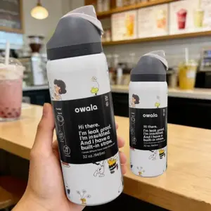 Owala FreeSip x Snpy Stainless Steel Bottle 32oz – Leakproof, BPA-Free, Vacuum Insulated, Perfect Hydration Companion for Active Lifestyle