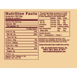 Amish Country Ladyfinger Microwave Butter Popcorn, 3.0 oz.